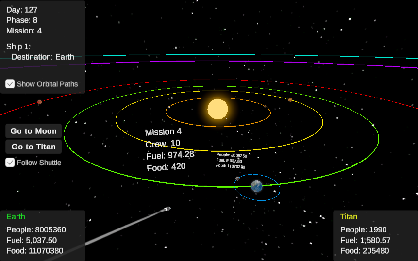 Astra Semper Saturn and space simulation screen