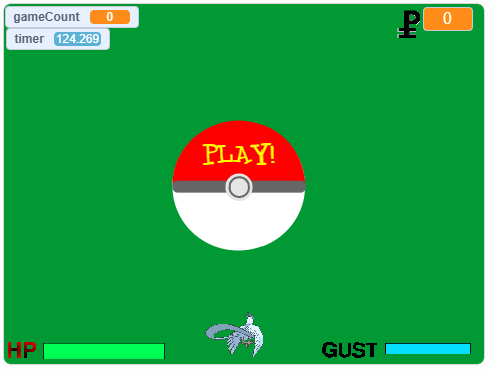 Pokemon Flyer Scratch start screen
